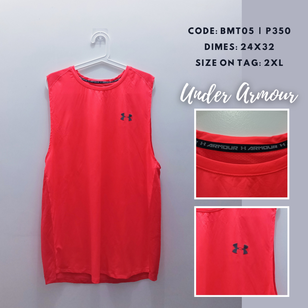 2XL Men's tshirt sports/gym/workout sando Under Armour branded