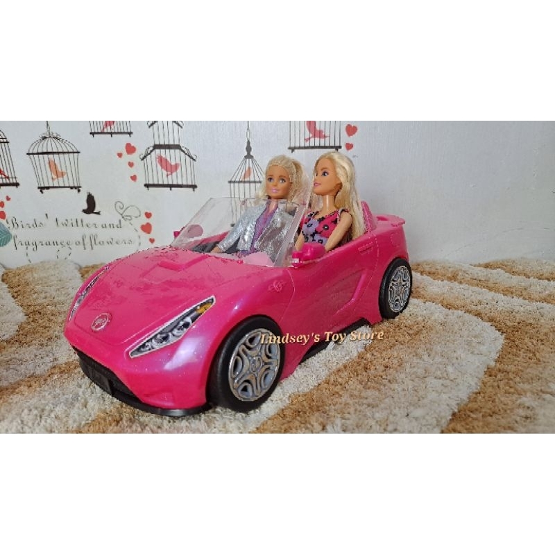 Barbies with Barbie Car Set, by Mattel for take all, Preloved Toy
