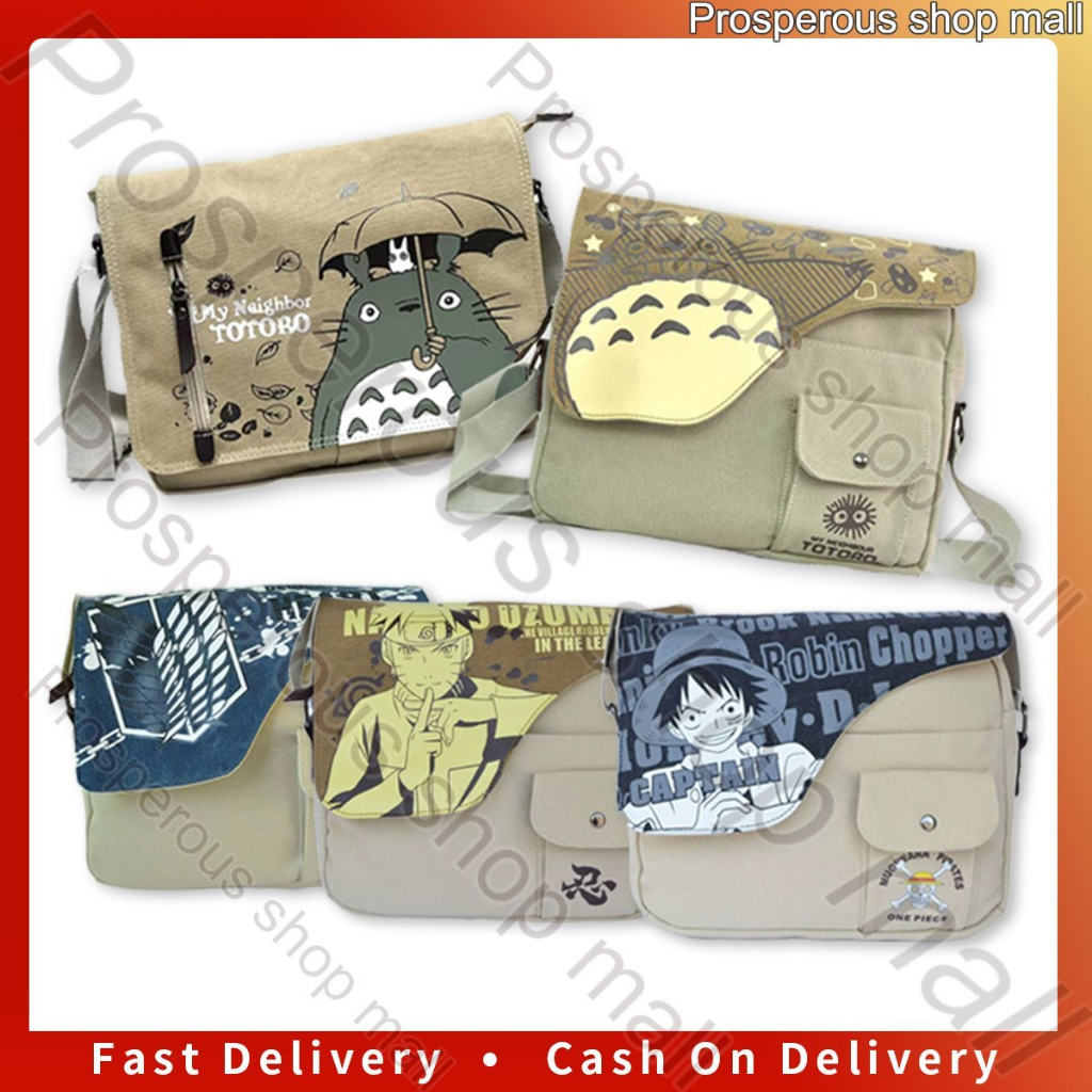 Totoro bag anime bag ghibli bag anime shoulder bag One Piece bag