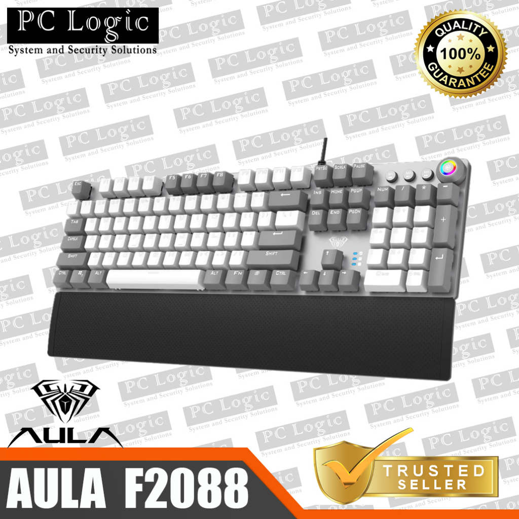 AULA F2088 USB WIRED MECHANICAL GAMING KB MULTI FUNCTION BLUE SWITCH ...