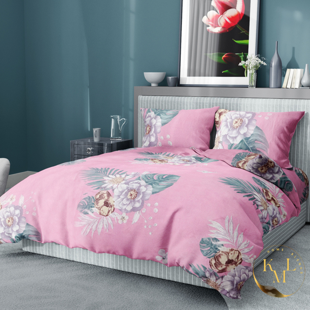 KML 3IN1 SLEEPWELL PRINTED BEDSHEETS (2 PILLOW CASE 1 FITTED SHEET) NQ