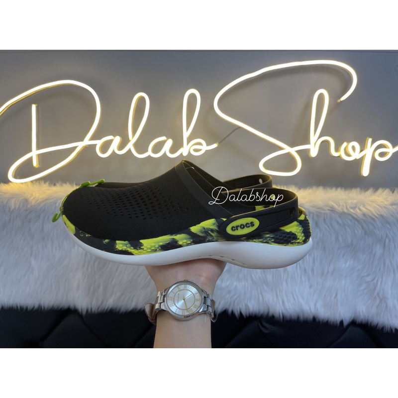 Literide 360 Marbled Clog Black/Citrus | Shopee Philippines