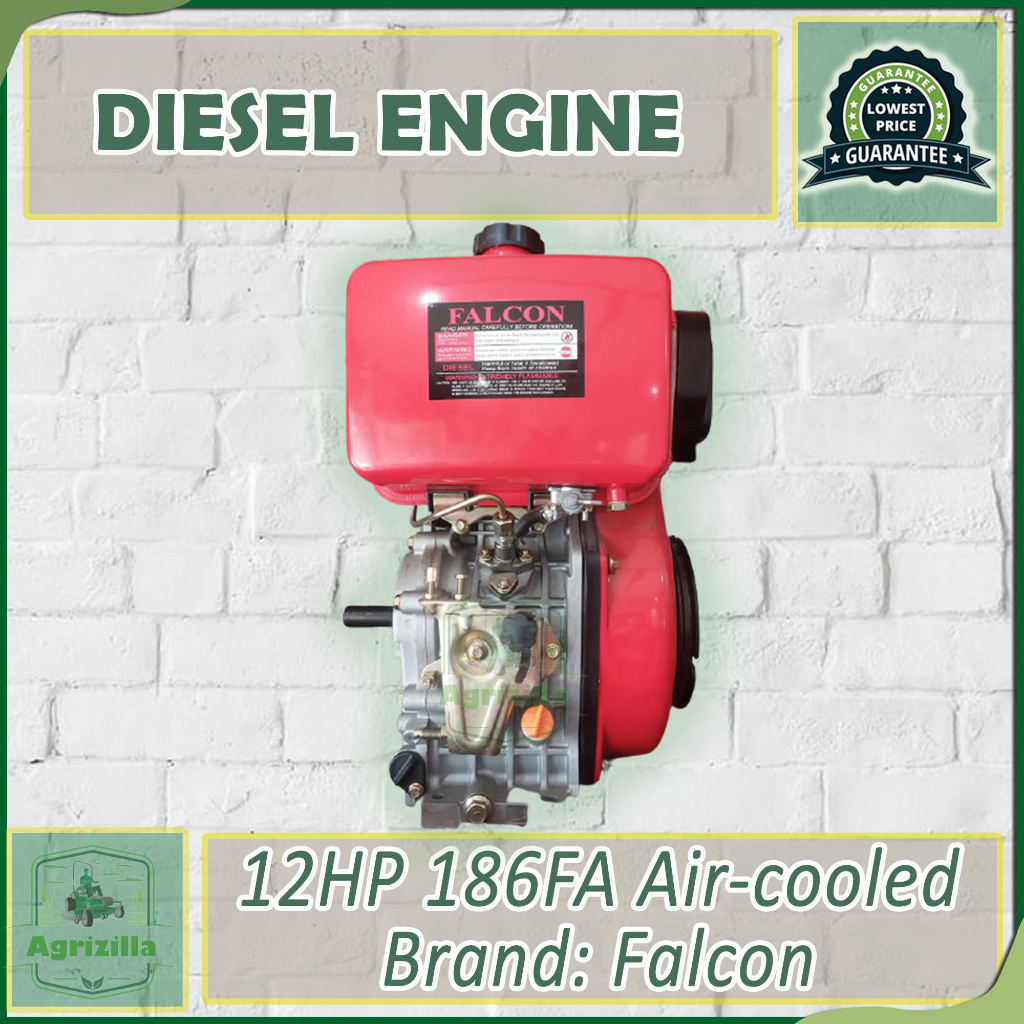 High Speed Air Cooled Diesel Engine 12hp 186FA By FALCON | Shopee ...