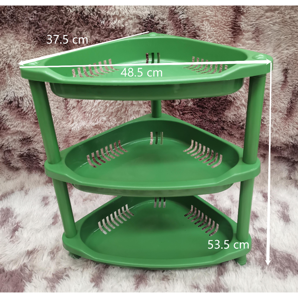 LOCAL KI*NG 3layer Traiangular Rack Household Corner space Saver Rack ...