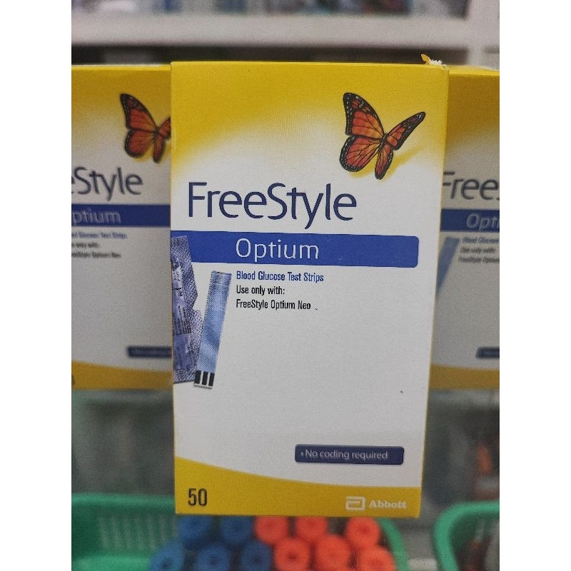 Freestyle Optium Blood Glucose Test Strips 50 pcs 2024 Expiration
