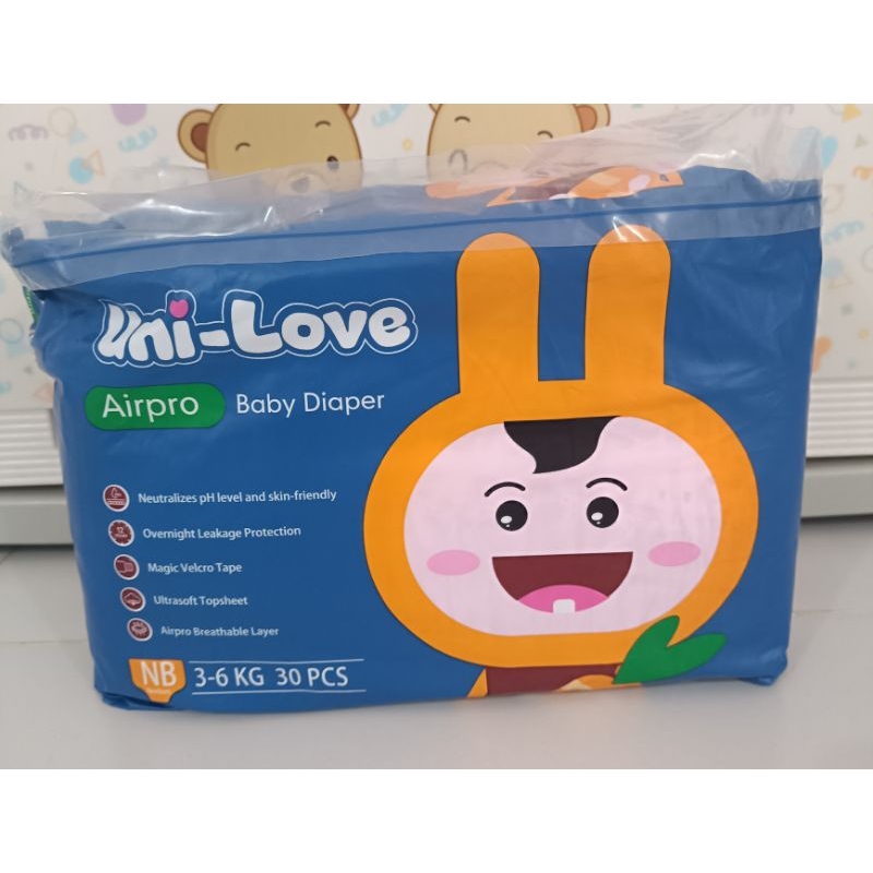 UniLove Airpro Baby diaper Newborn Taped 30pcs Shopee Philippines