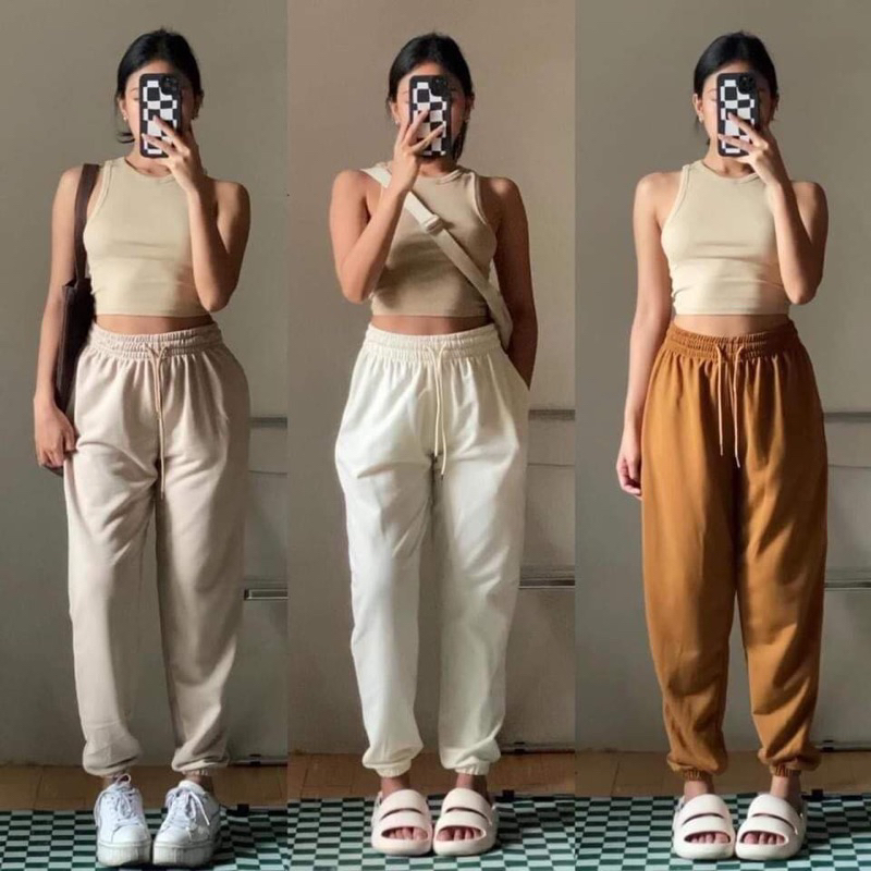 H M DIVIDED JOGGER WIDE LEG SWEAT PANTS PH MADE