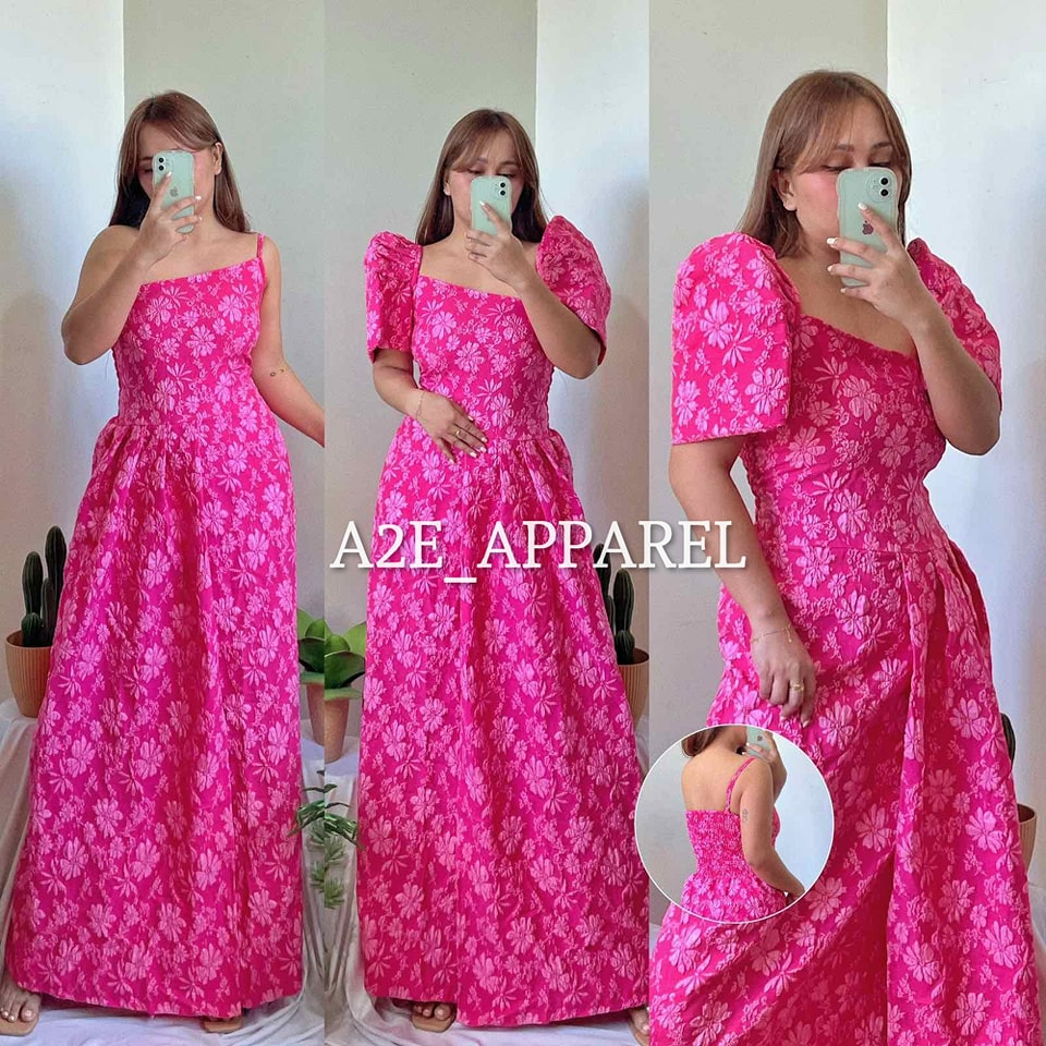 A2E | Amor Filipiniana Dress | Modern Filipiniana Maxi Dress with ...
