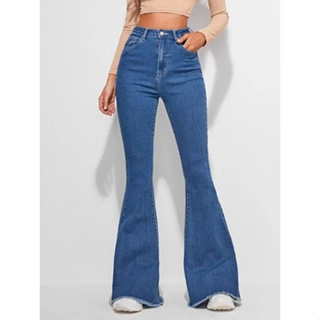 flame low flared jeans - Metro Blue