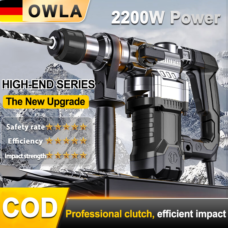 Electric Hammer 2200W 220V Demolition Hammer/Chipping Gun Heavy Duty