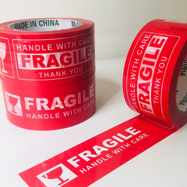 Fragile Marking Tape Handle w/ Care Shipping Packing 1.88” Scotch (4 rolls )