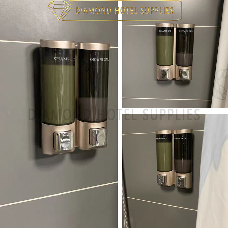 Soap Dispensers NoDrill Wall Mount Shampoo Shower Dispensers plating Hand soap Dispenser for