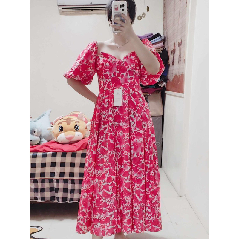 BANGKOK Puff Sleeve MAXI DRESS Yayamanin Dress Maxi Dress Puff Maxi ...