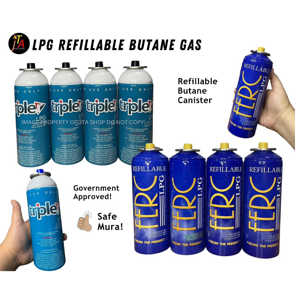 Refillable Butane Gas LPG Refillable Aluminum Canister 200g Shopee