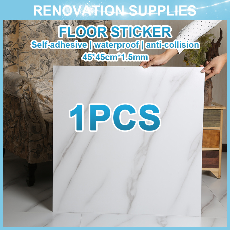 45*45CM Vinyl Tile Floor Self Adhesive Marble Floor Sticker Waterproof