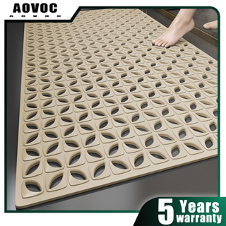 1pc Bathroom Shower Floor Rubber Mat With Non-slip Surface, Hollow Design  Kitchen Sink Draining Pad