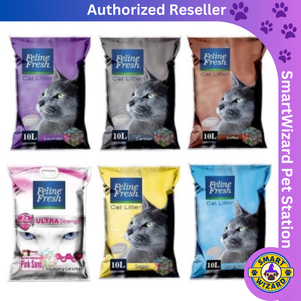 Feline Fresh Cat Litter 10L Clumping (Lavender, Lemon, lemon grass