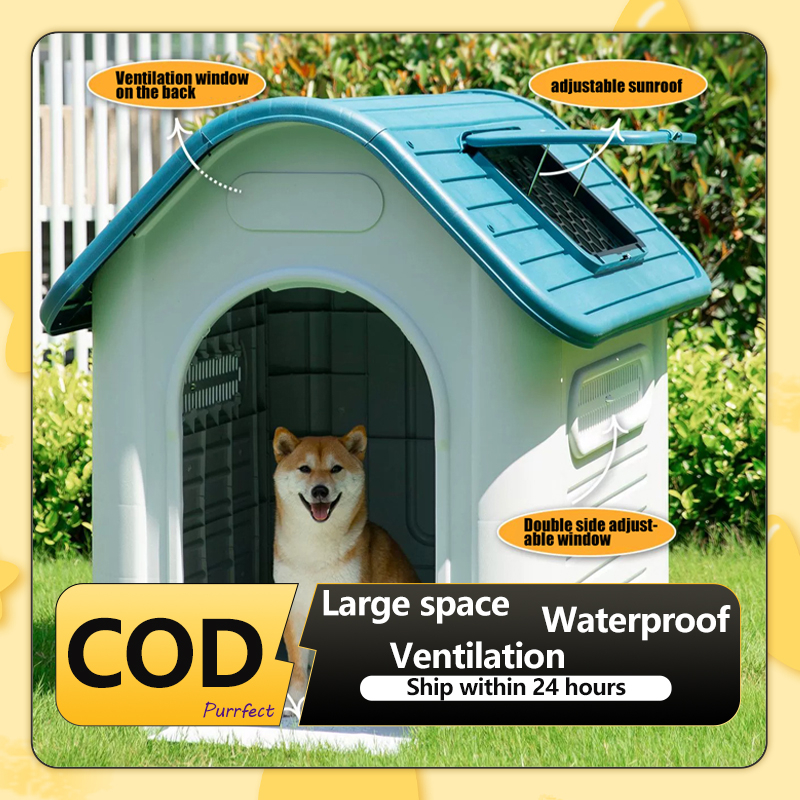 Dog kennel Outdoor Dog House rain proof sunscreen Large dog cage