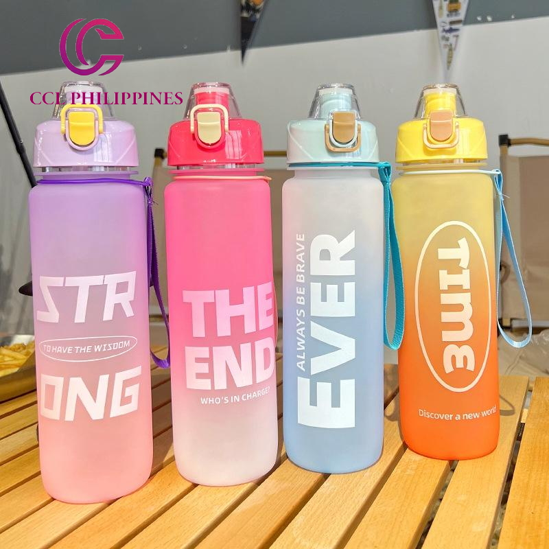 CCL PH 1000ml PASTEL Motivational water bottle 1Liter Water Bottle ...