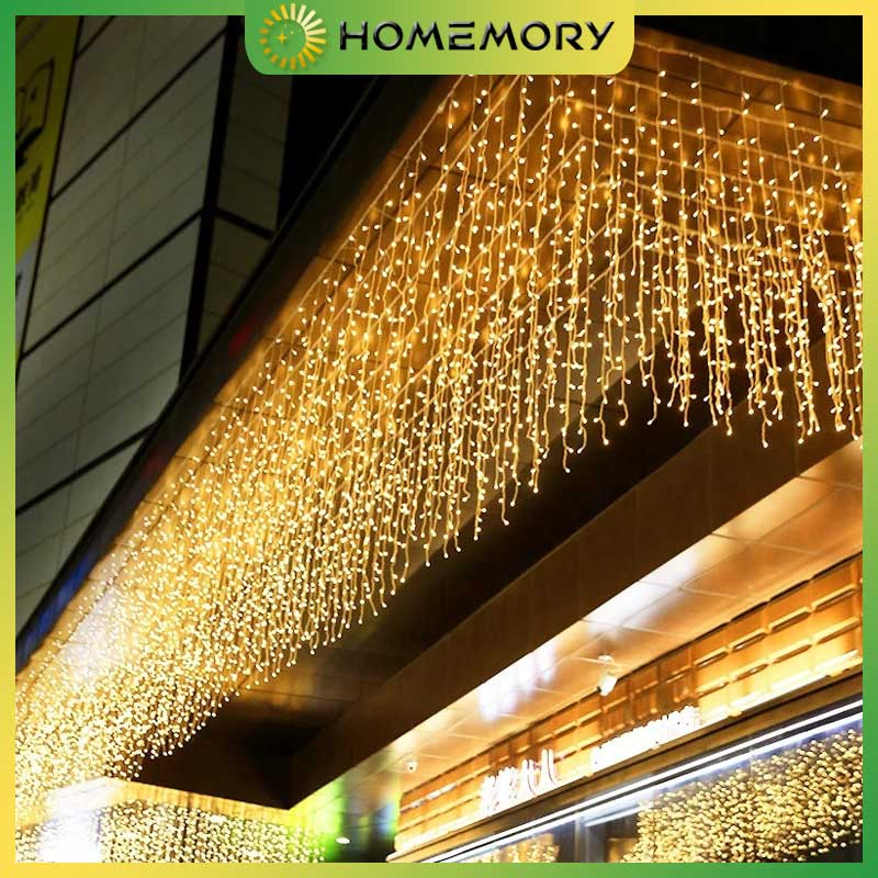 Christmas Light Icicle Waterfall Curtain Lights Garland Outdoor Wedding