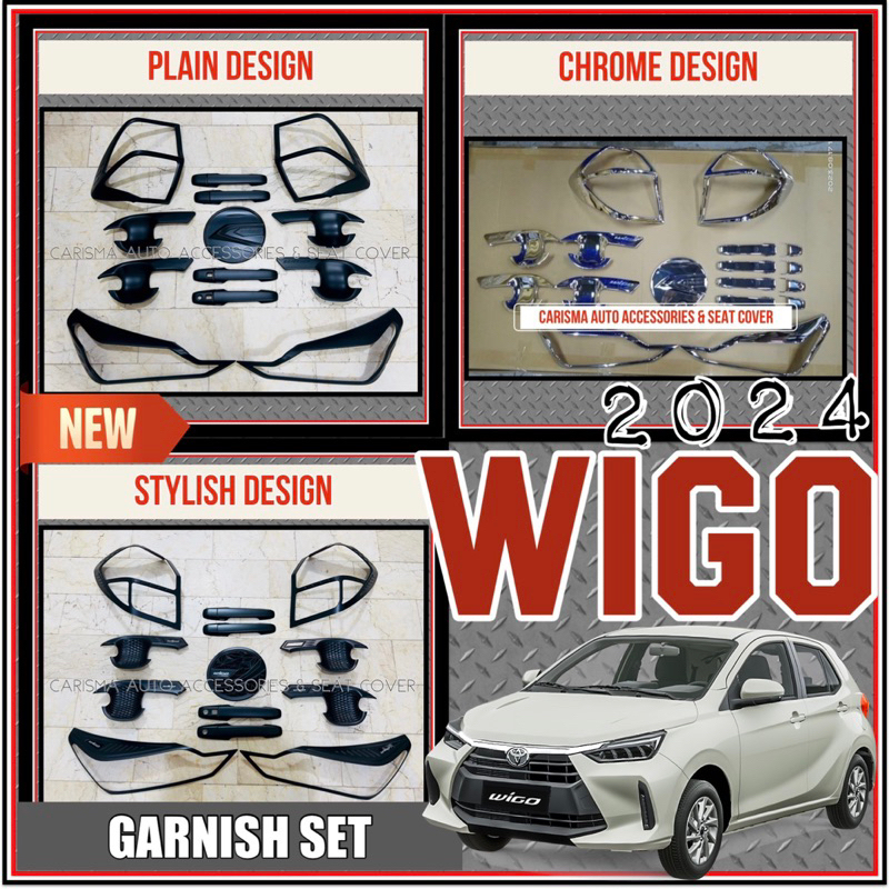 ALL NEW TOYOTA WIGO 2023 2024 GARNISH SET (wigo 2024 accessories ...