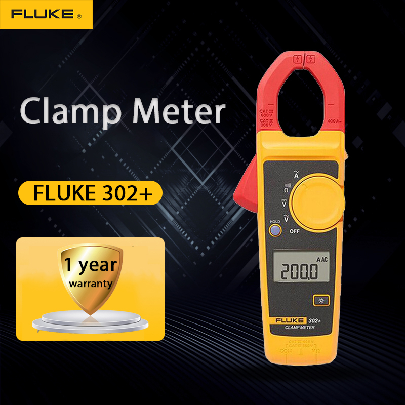 FLUKE 302+ Clamp Meter 400A 30mm Big Clamp Mouth 1.8 Accuracy for