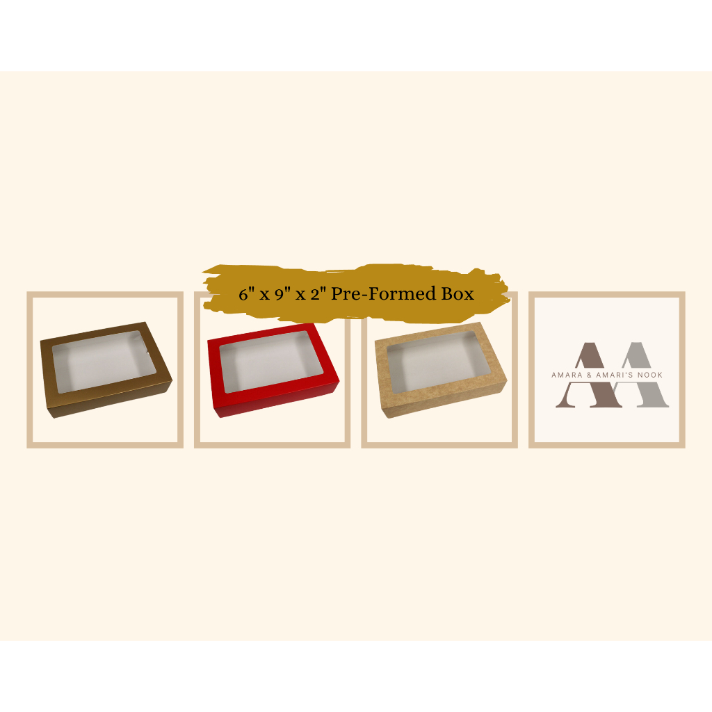 20 pcs - 6 x 9 x 2 Pre-Formed Box for Pastries | Shopee Philippines