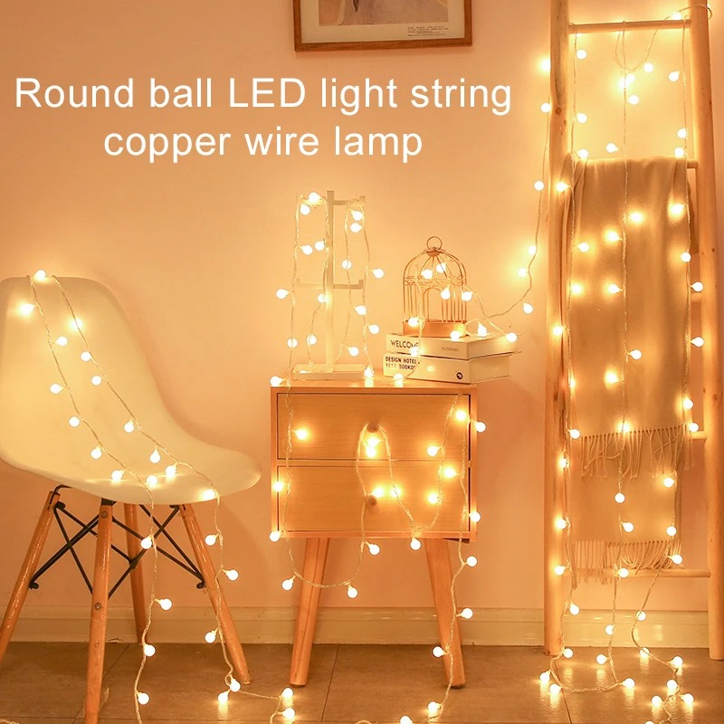 LED Fairy String Lights Bulb Ball Lamp Battery Powered Christmas ...