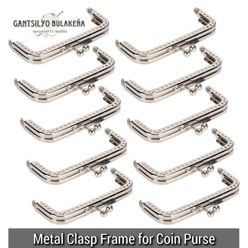 METAL WALLET CLASP Lock Clip Kiss Lock for Coin Purse Bag 8.5cm 1pc