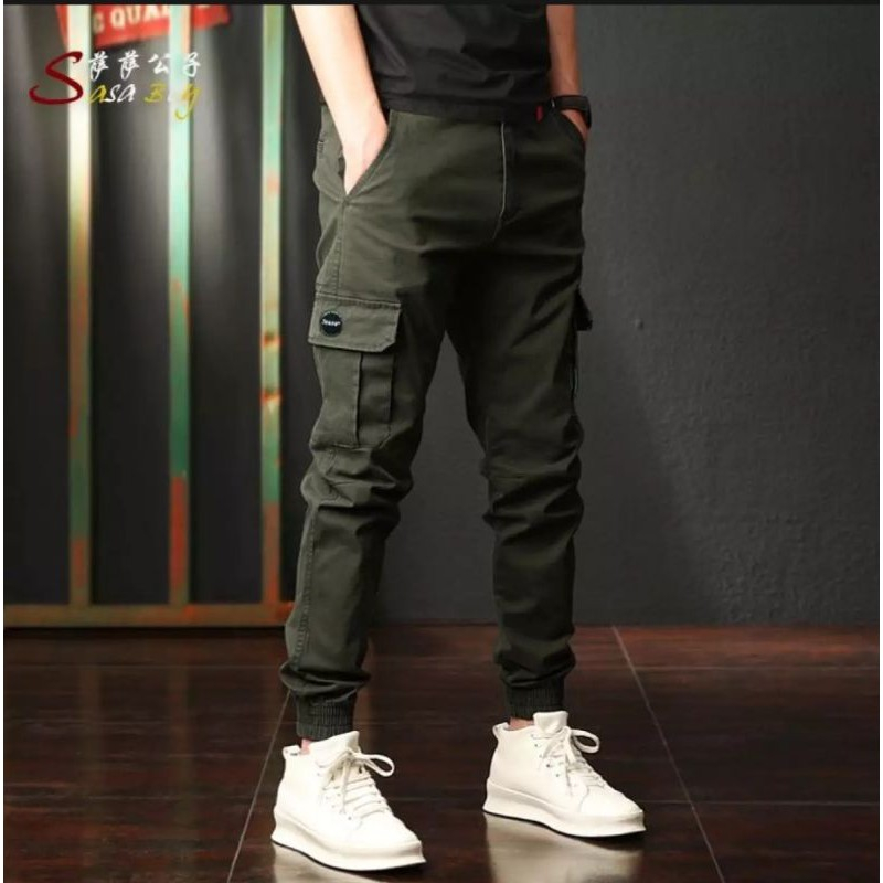 Trendy Fashion Mens Cargo Jogger pants 6 Pocket | Shopee Philippines