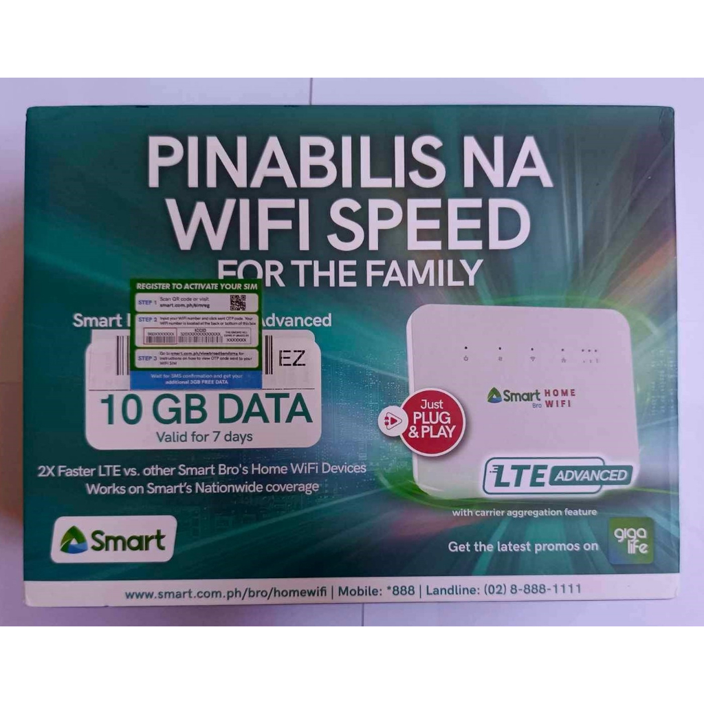 SMART Bro CAT 6 Home WiFi LTE-Advanced Prepaid (Boosteven R281 ...