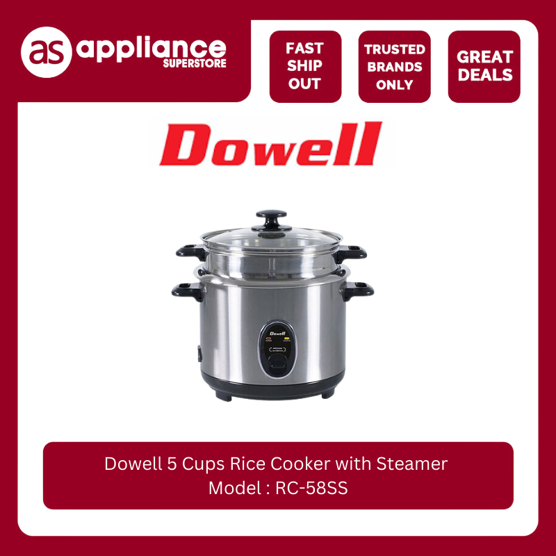 Dowell 5 Cups Rice Cooker with Steamer RC58SS Shopee Philippines