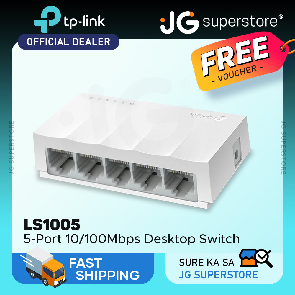 TP-Link LS1005 5-Port 10/100Mbps Desktop Switch with RJ45 Ethernet ...