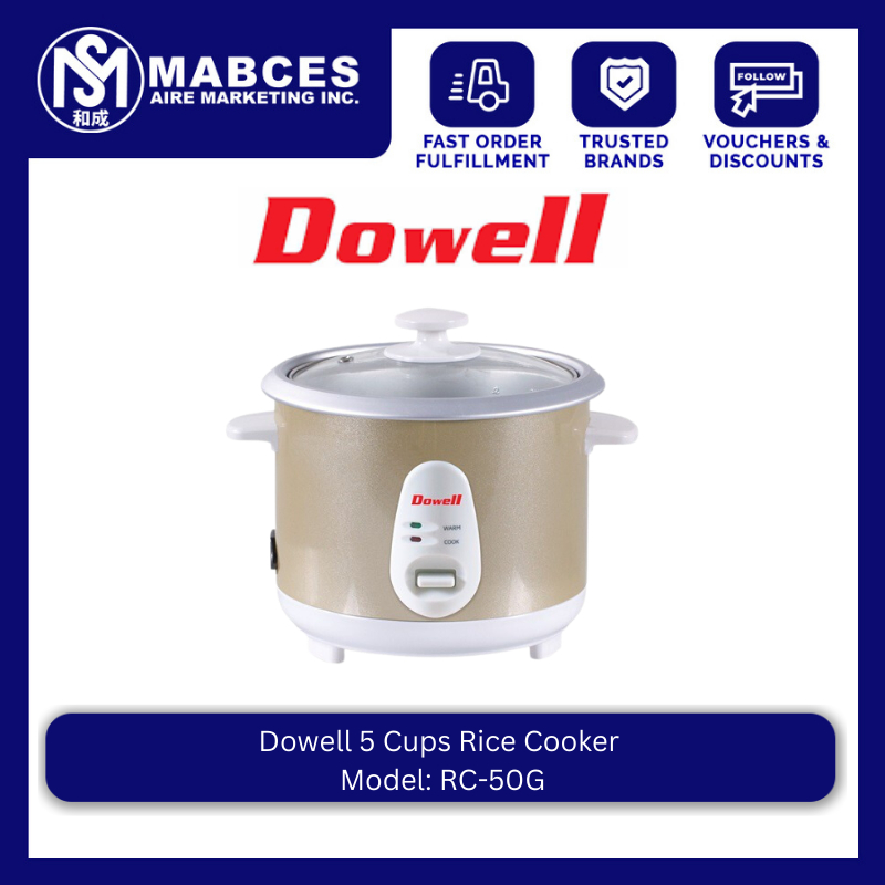 Dowell Rice Cooker 5 Cups RC50G Shopee Philippines
