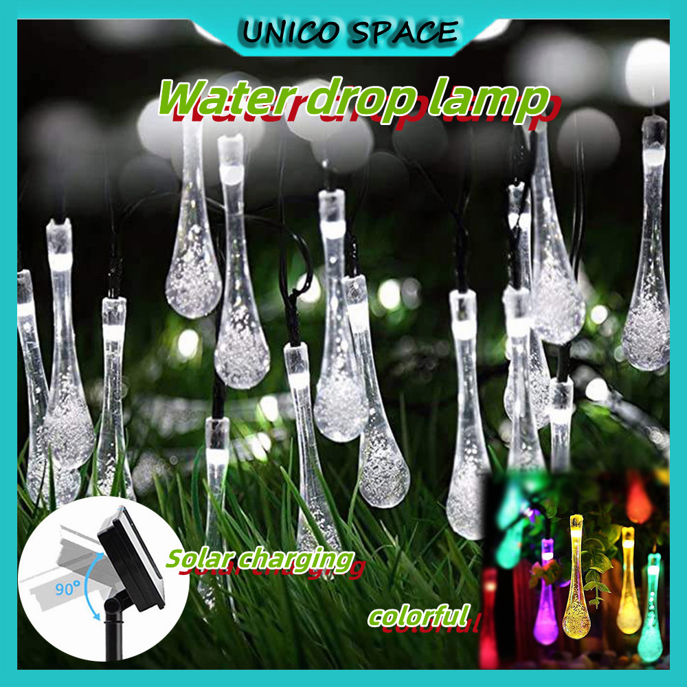 Unico Water drop light string 50 LED water drop lights, Christmas