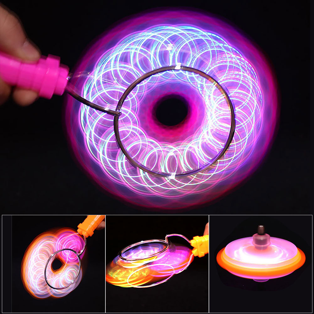 Spinning tops hit time colorful Luminous gyro magnetic spinning top rotating gyroscope LED Light
