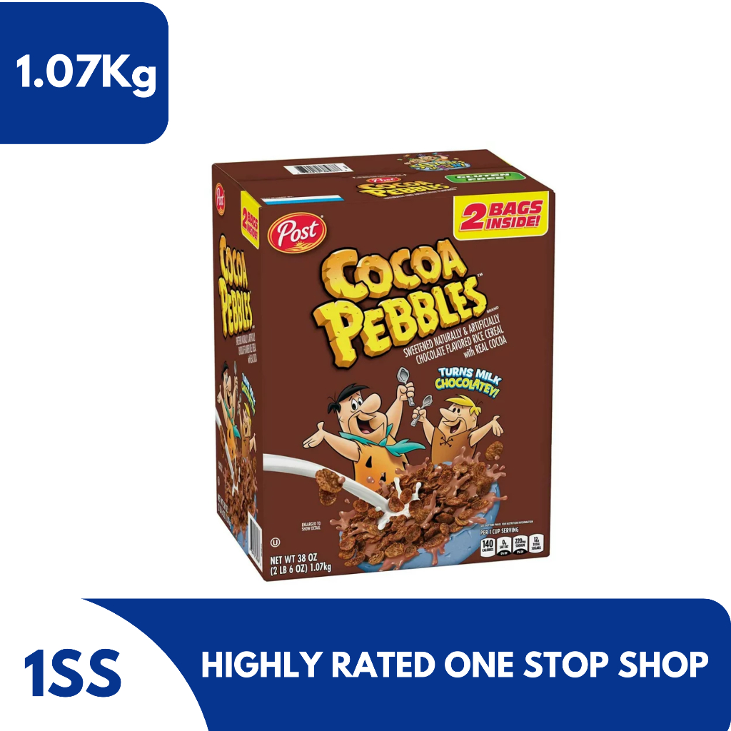 Post Cocoa Puffs, Chocolate Pebbles Cereal, 1.07Kg Shopee Philippines