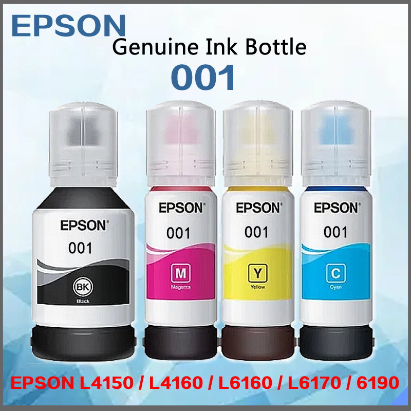 Epson 001 Original Ink Bottle 1ser 4 color B/C/M/Y | Shopee Philippines