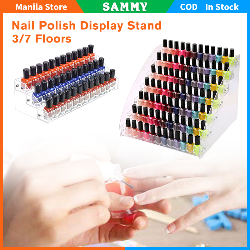 3 Layers / 7 Layers Nail Polish Display Rack Acrylic Plastic ...