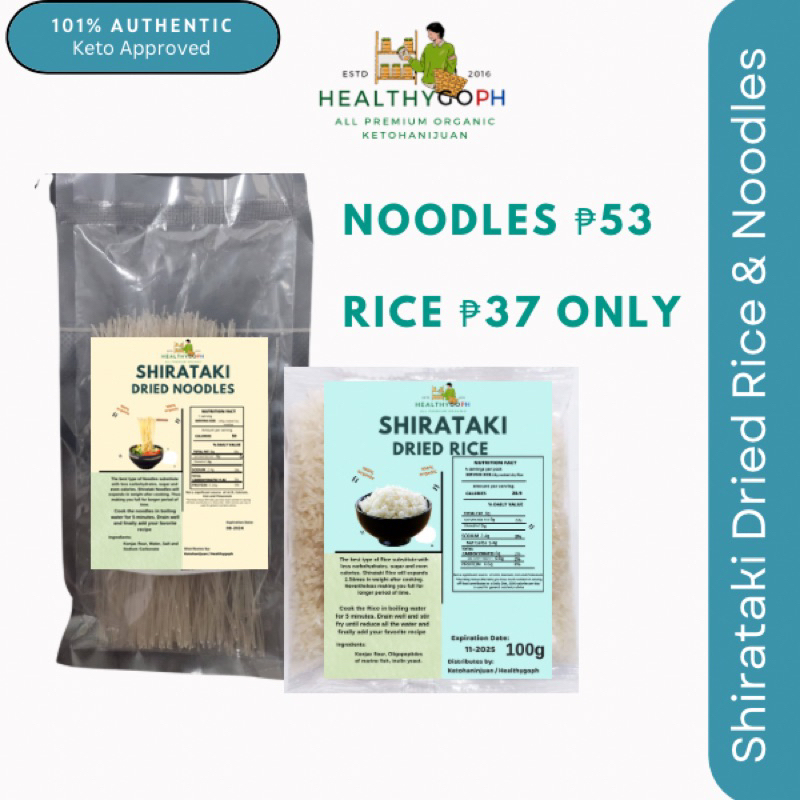 Shirataki konjac Dry Dried Rice/Noodles keto approved Shopee Philippines