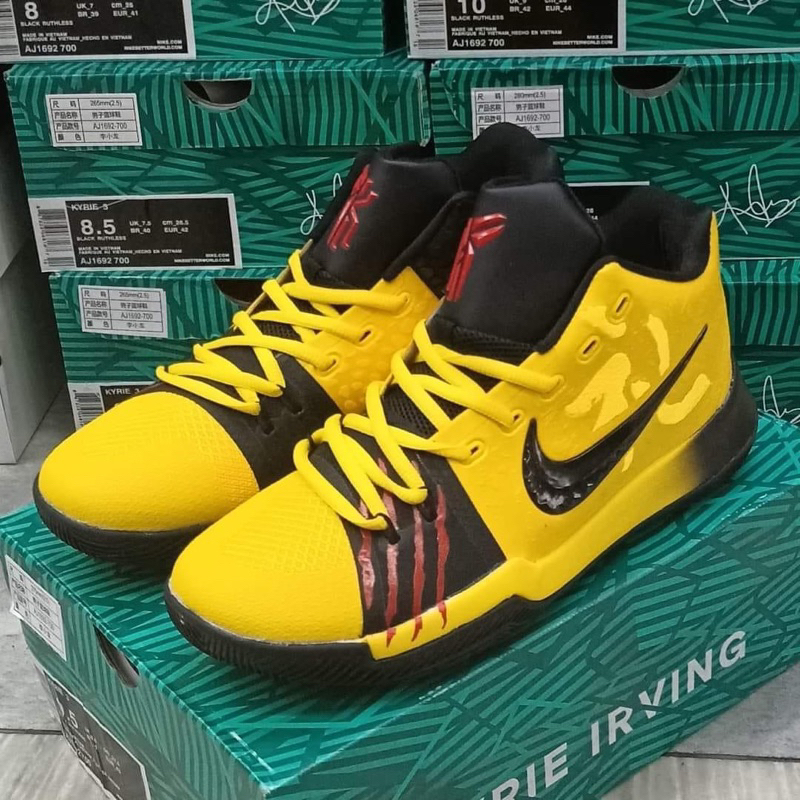 Kyrie 3 cheap mens yellow