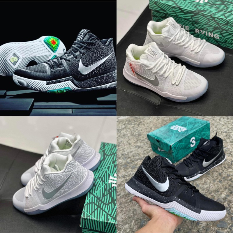 Kyrie 3 green and on sale white