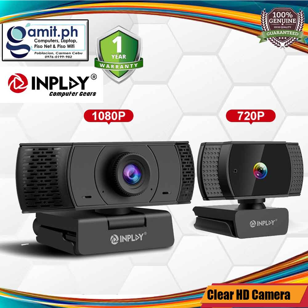 INPLAY Plug and Play cam 720p C7202, 1080P C1080E USB PC Camera