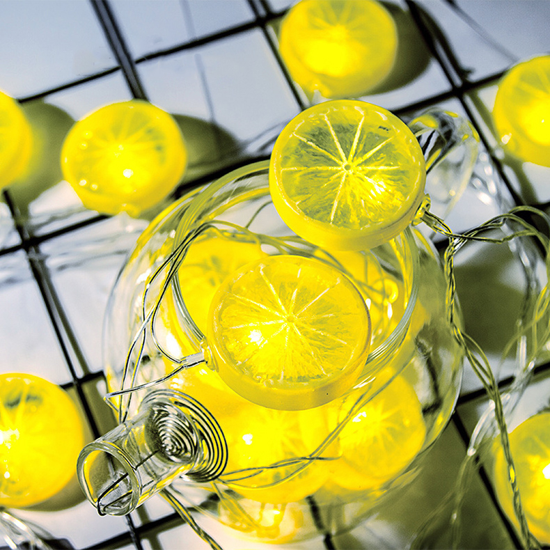 Fruit Shape Atmosphere Decorative Lantern LED Lemon Light String ...