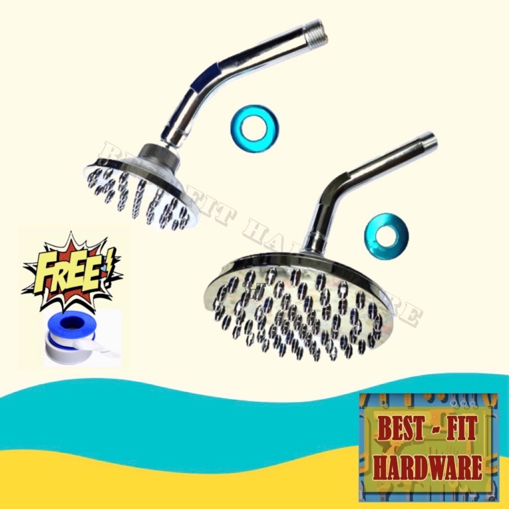 SHOWER HEAD RAIN PVC TYPE INSTALLATION KIT with TEFLON FIXED SET 4