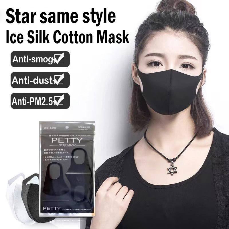 3D Reusable Washable Ice Silk Cotton Face Mask Adult Mouth Nose ...