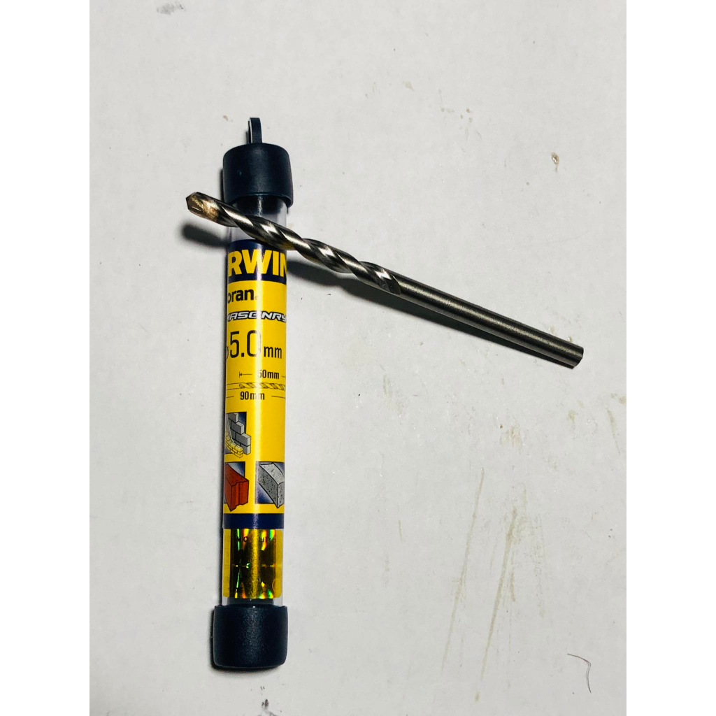 DRILL BIT MASONRY IRWIN BRAND 5.0mm FOR CONCRETE. PRICE IS FOR 1 PIECE