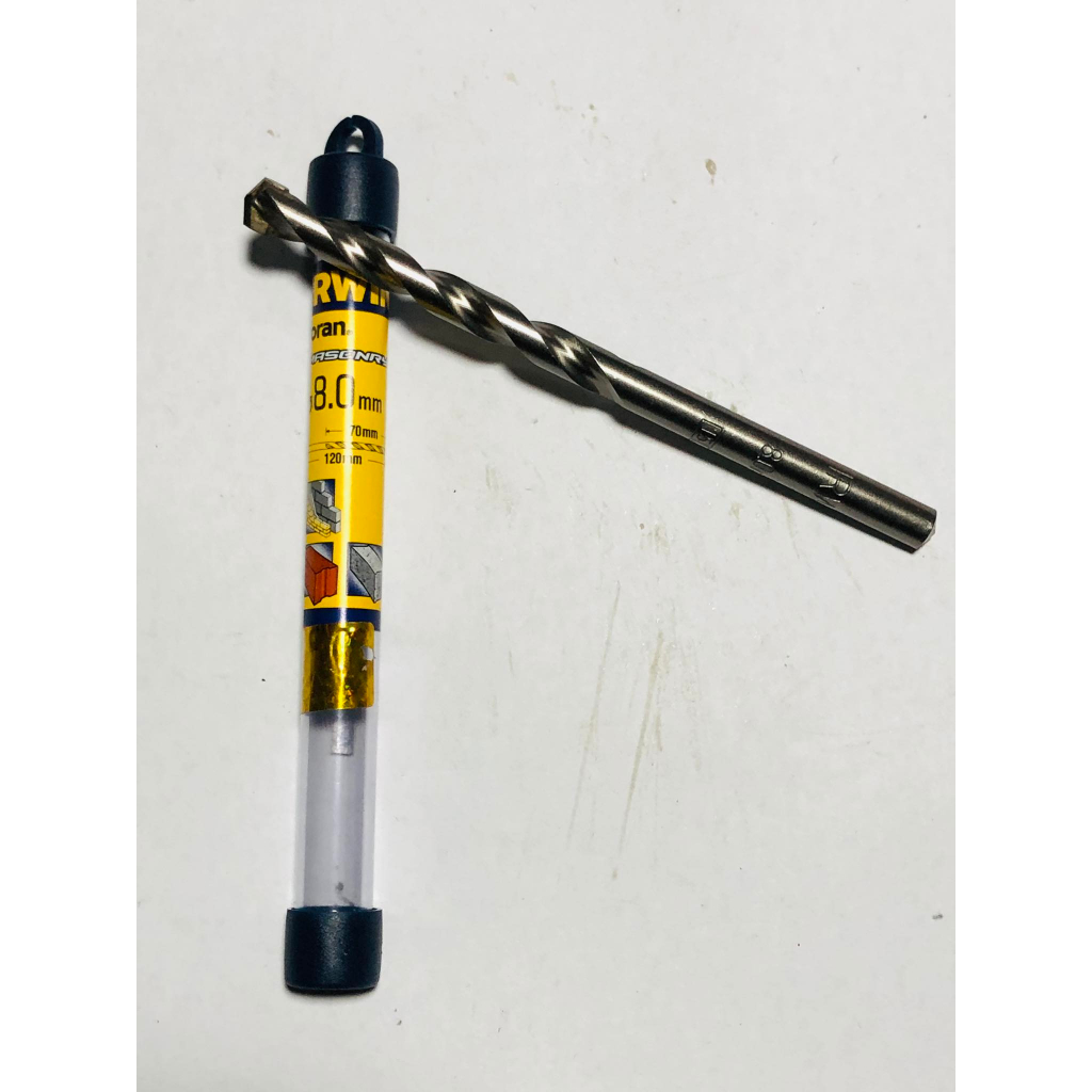 DRILL BIT MASONRY IRWIN BRAND 8.0mm FOR CONCRETE. PRICE IS FOR 1 PIECE