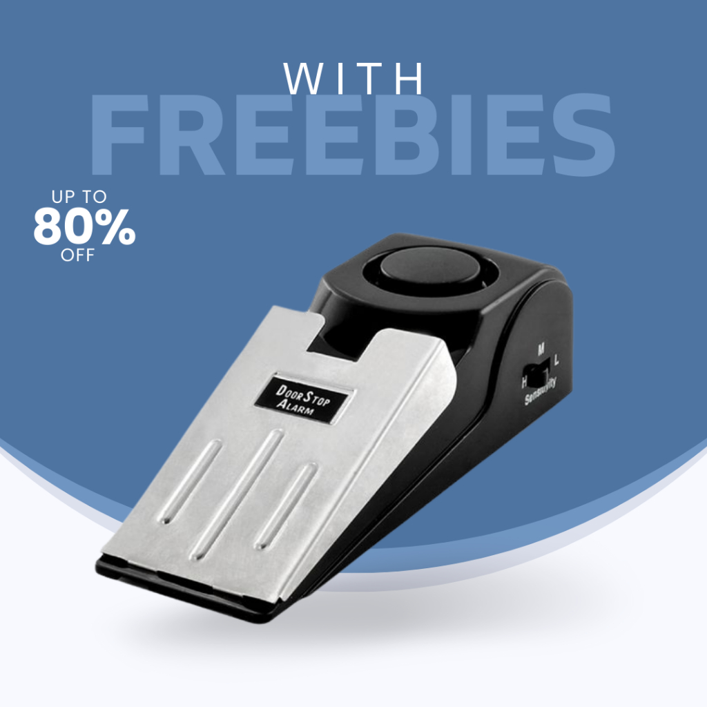 Door Stopper AlarmAnti break in Door Siren Anti Thief Safety Wedge