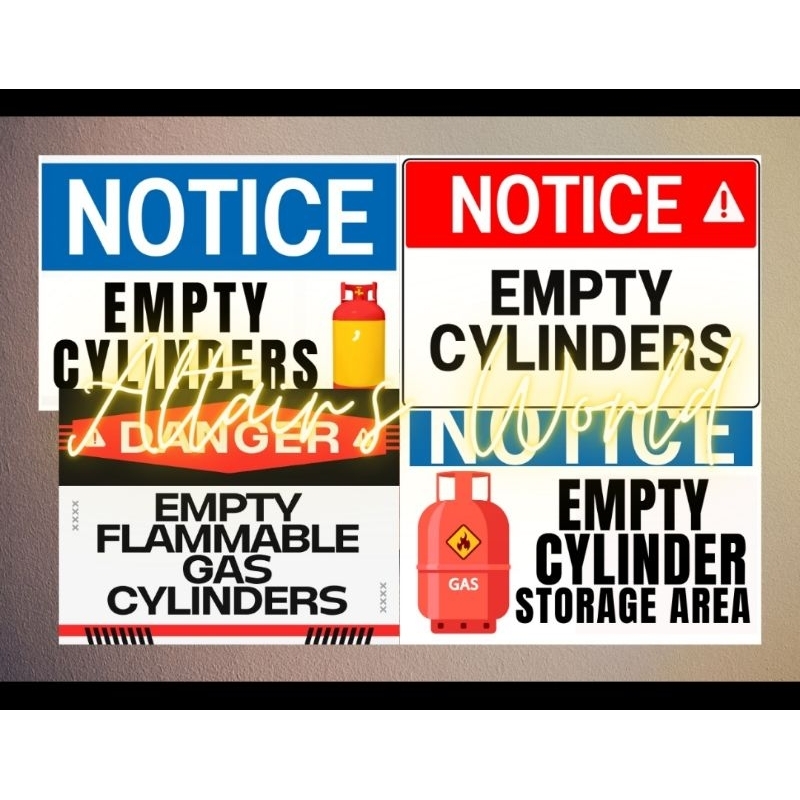 Flammable Signage Safety Sign LPG Signage Sticker Empty Flammable Gas